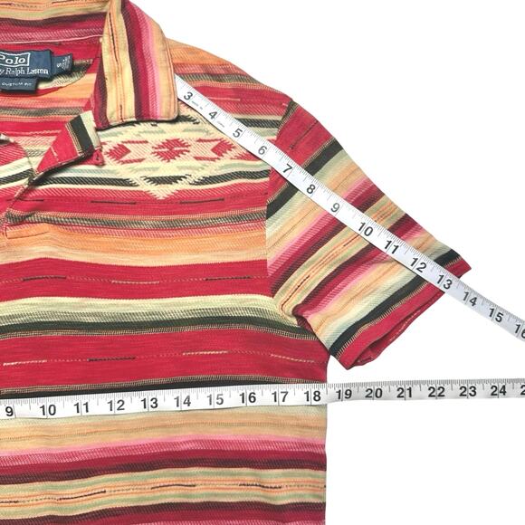 Polo by Ralph Lauren | Men | Vintage Southwest Aztec Print SS Polo Shirt | Small - Picture 5 of 9